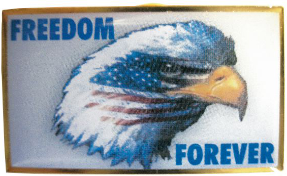 Freedom Forever American Eagle Lapel Pin