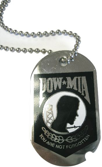 POW MIA Dog Tag Necklace